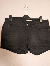 George Maternity Denim Shorts UK 14 Black Under Bump