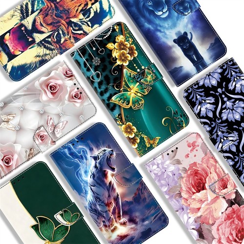 For Xiaomi Redmi Note 14 13 12 11 Luxury Painting Wallet Stand Phone Case Cover - 第 1/19 張圖片