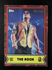 2025 Topps WWE x Bape THE ROCK 61/199 Red Camo Legend Superstar #3