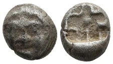 Ancient Greek Silver Drachm - Parion Mysia 550-520 BC  - Gorgoneion