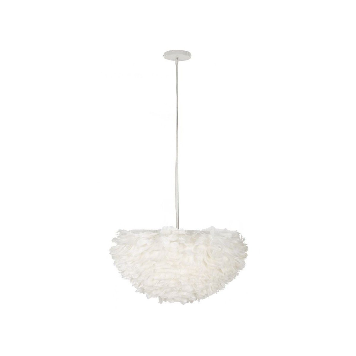 Suspension plume blanche 60cm pour créer un cocon dans la chambre