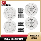 Front and Rear Brake Rotors Pads Kit for Chevrolet EQUINOX 2010-2017 Drilled