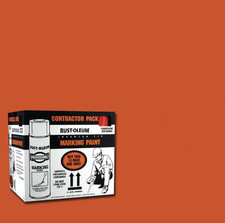 Rust-Oleum  Professional Flat Fluor Red-Orange Inverted Marking Spray Paint 12 p