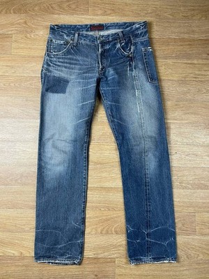 JOHNBULL KOJIMA Deconstructed Selvedge Denim Jeans Mens L W36 L34 Made in Japan