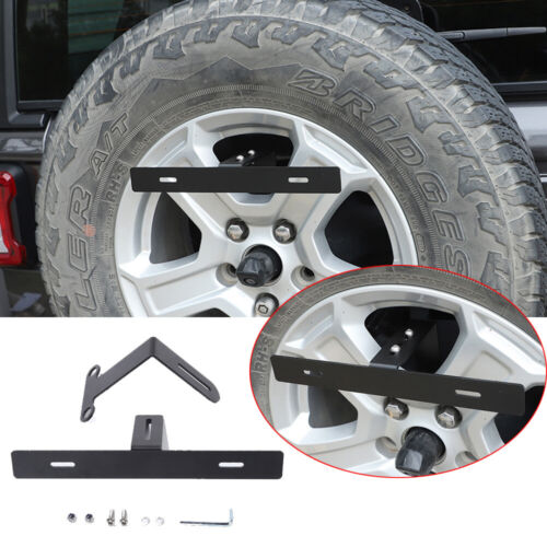 Iron Rear Spare Tire License Plate Bracket Holder For Jeep Wrangler JK JL 2007+ - Picture 1 of 10