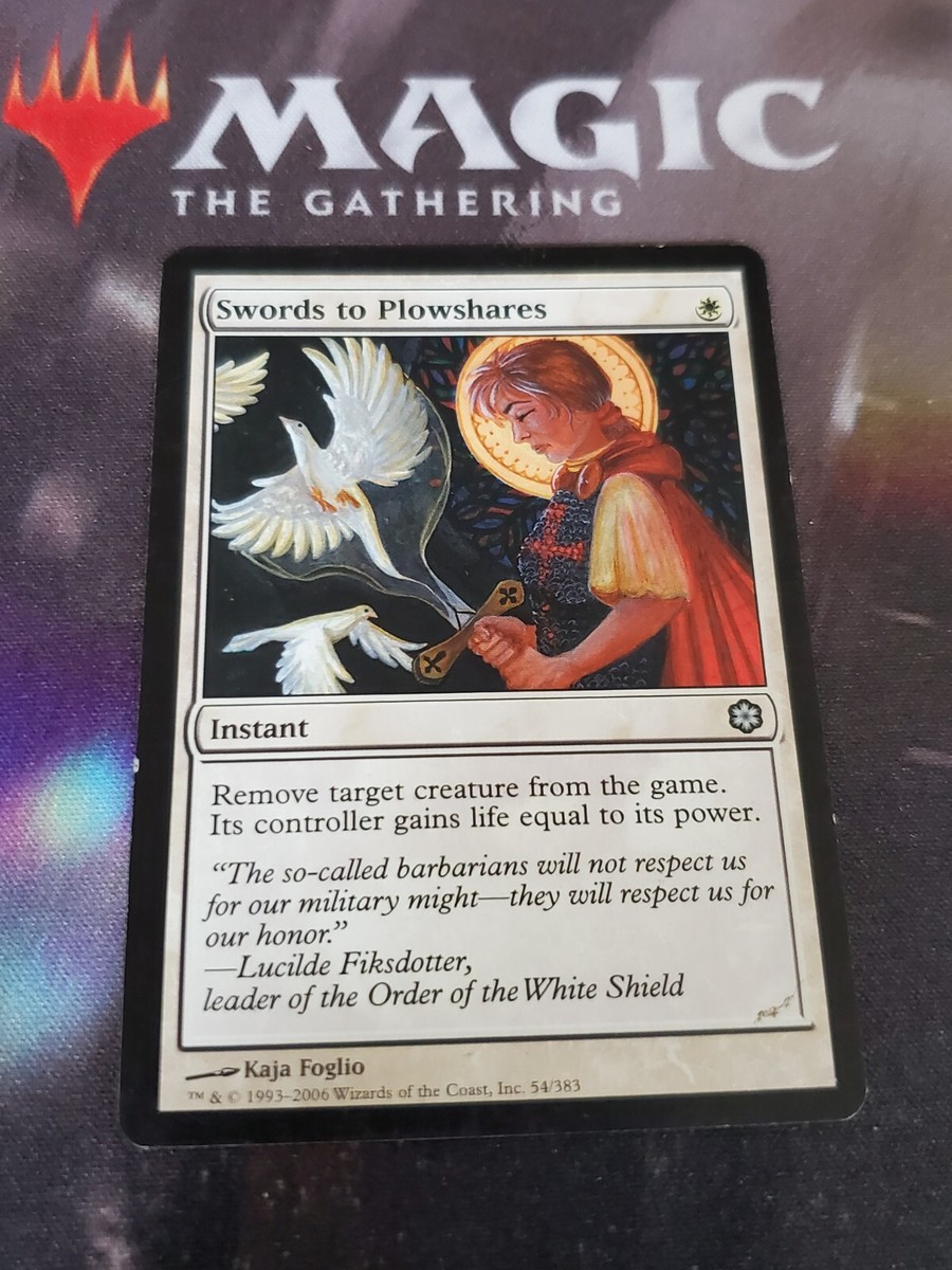 MTG. Swords to Plowshares. Coldsnap Theme Deck. 54/383. Lp | eBay