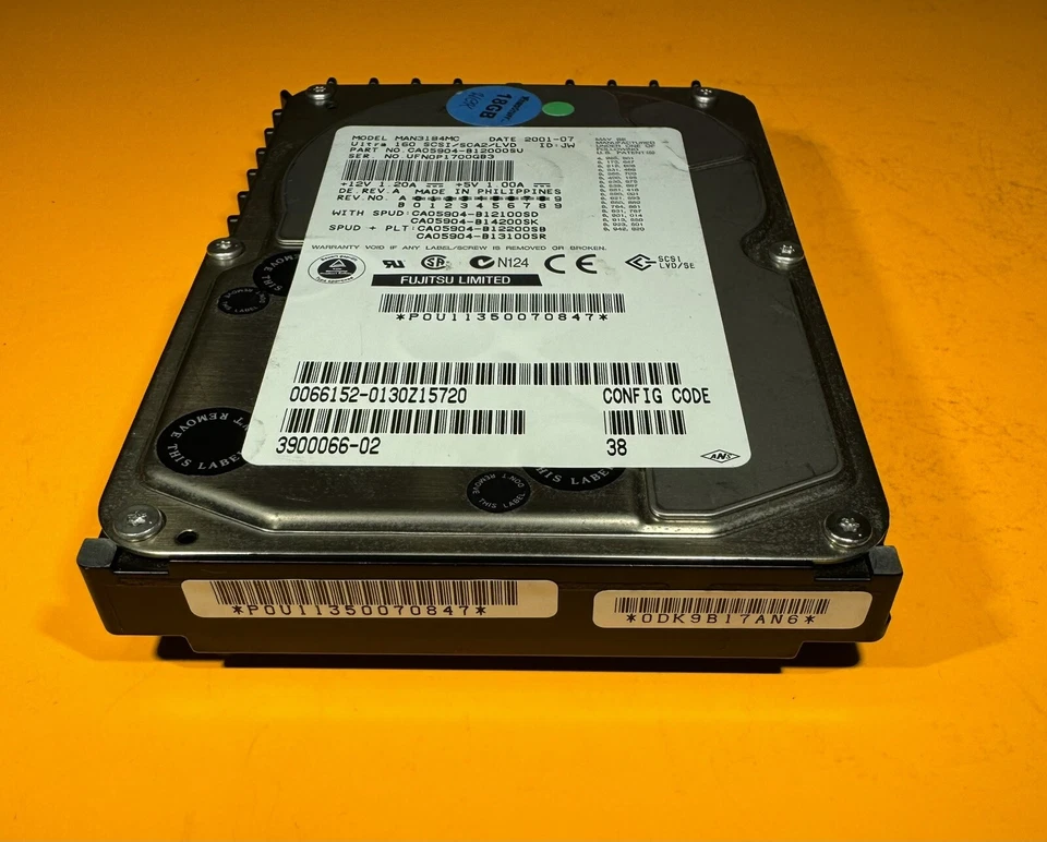 Sun 390-0066 18.2GB 3.5-inch 10K RPM LVD Ultra-3 SCSI 80pin HDD MAN3184MC Tested - Image 2 of 4