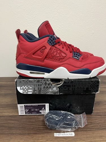 Nike Air Jordan 4 Retro FIBA size 9.5 CI1184-617 OG IV Clean Red
