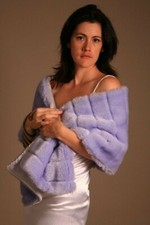 Lilac Purple Bridal Wrap Faux Mink Diva Starlet Marilyn Monroe new