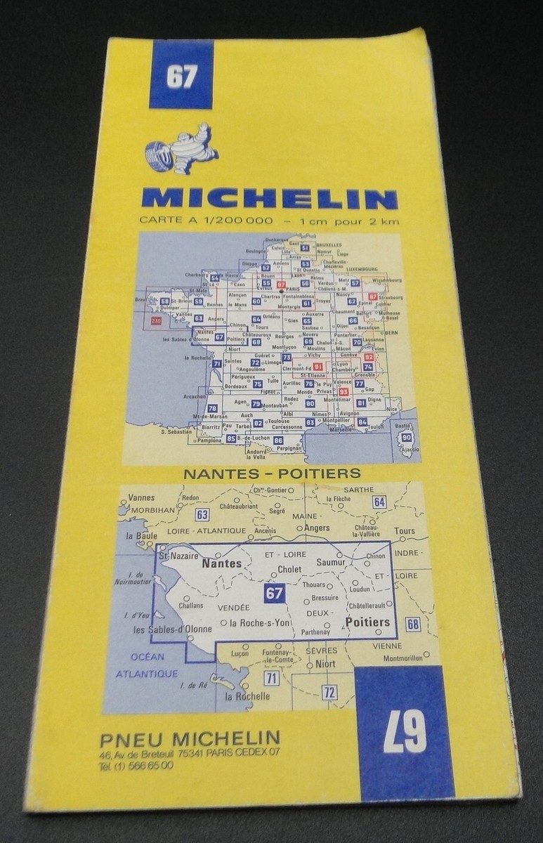 Vintage Michelin Road Map 1986 France DIJON MULHOUSE No. 66 | eBay