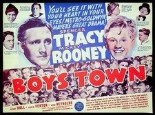 Boys Town 1938 Original Drama Movie Herald Poster w/ Spencer Tracy Mickey Rooney
