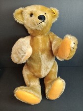 Steiff Growler Bear, Santa Suit Teddy Plush Yellow Ear Tag, West Germany, 14"