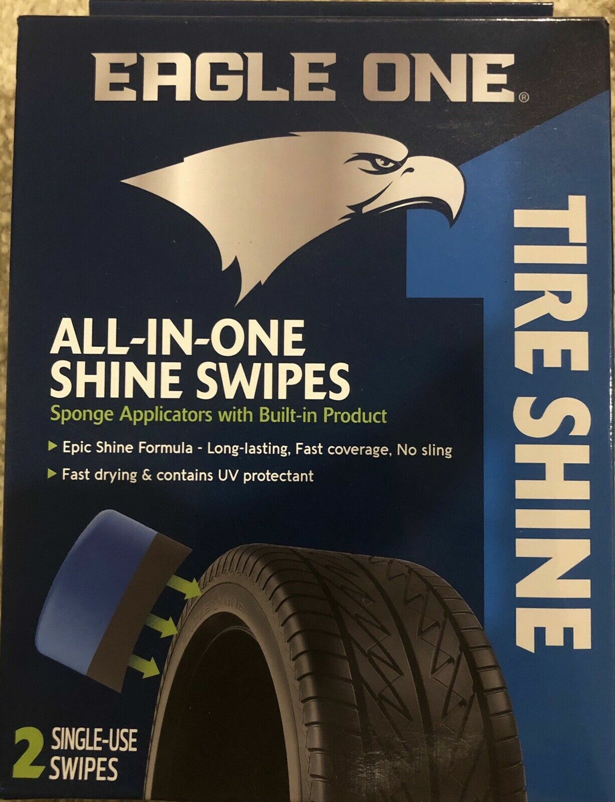 EAGLE ONE All-In-One Tire Shine Swipes Car Truck Auto Wheel Sponge Applicators