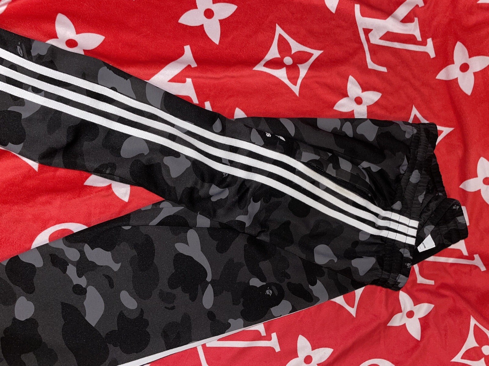 BAPE X adidas adicolor Track Pants Black Cinder Size L Large image 9