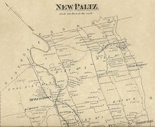 New Paltz Springtown Ohioville NY 1875 Map with Homeowners Names Shown