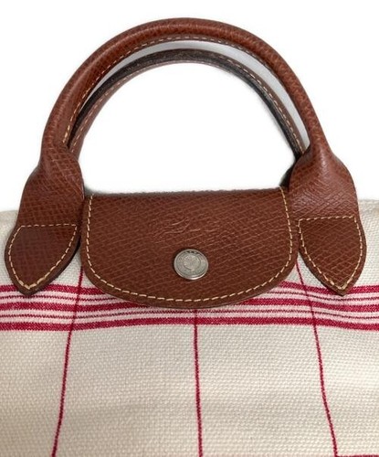 Bolso de Mano Longchamp Le Pliage Tortion XS Blanco 2 Vías Auténtico Usado Japón - Imagen 4 de 8