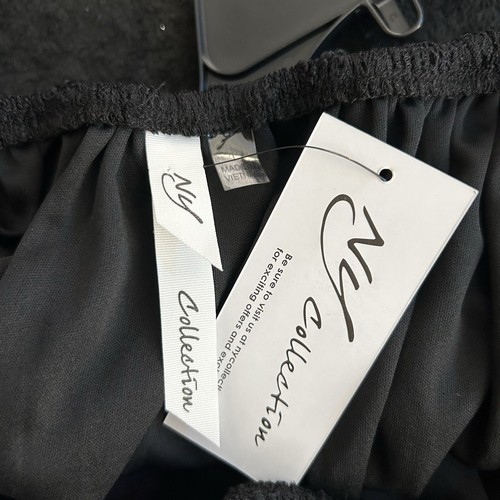 New NY Collection Womens Black Lace Stretch Blouse Top Size L NWT - Picture 9 of 10