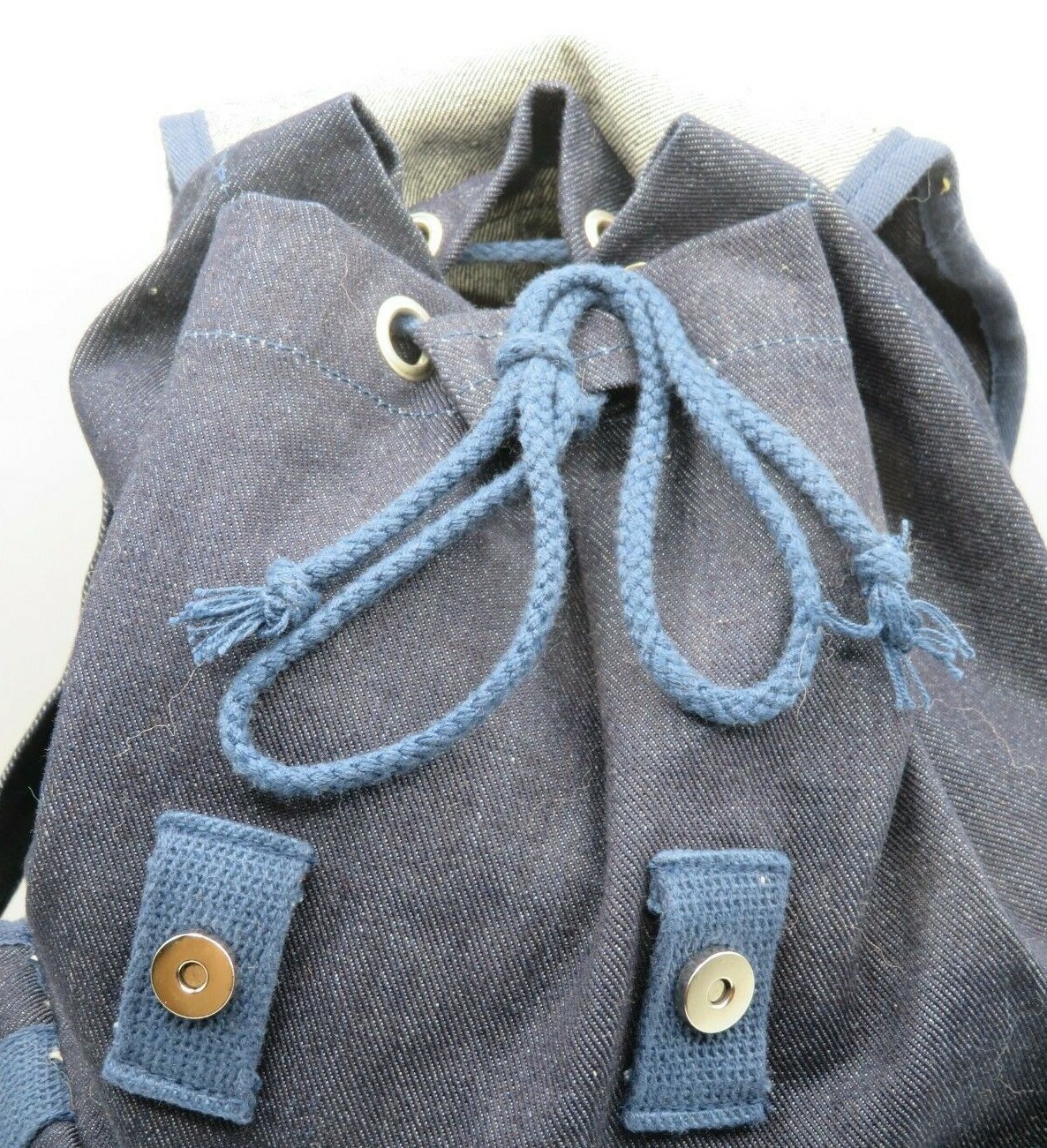 Denim Rucksack Backpack - Multiple Pockets and St… - image 6
