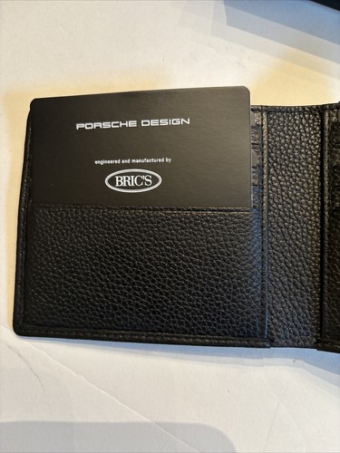 L@@K Porsche DESIGN Wallet Leather Blk Voyager Billfold #10Free KEY Chain & SHIP - Picture 5 of 8