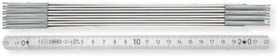 BMI Aluminiumgliedermaßstab Gliederstärke 1,4mm Alu Zollstock Leichtmetall 1m/2m