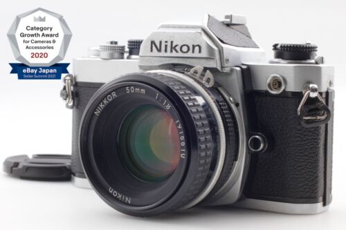*NEAR MINT-* Nikon FM Silve 35mm Film Camera + Ai Nikkor 50mm f/1.8 w/ Cap Japan