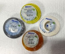 NITTO ELECTRICAL INSULATING TAPE 201 RED,228SK BLACK,201X GREEN-YELLOW, WHITE
