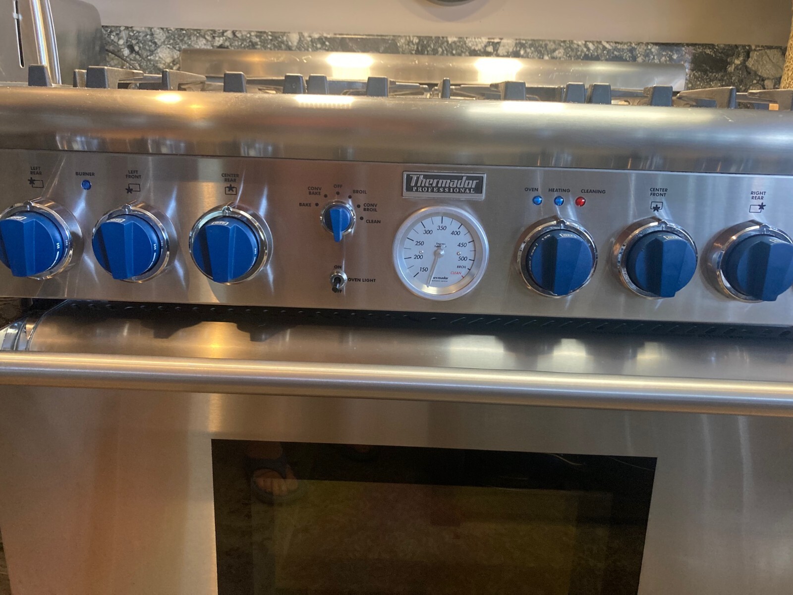Used Thermador Professional 36" Gas Range 6 burner dual energy eBay