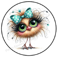 WHIMSICAL BIRD WITH BOW ENVELOPE SEALS LABELS STICKERS PARTY FAVORS