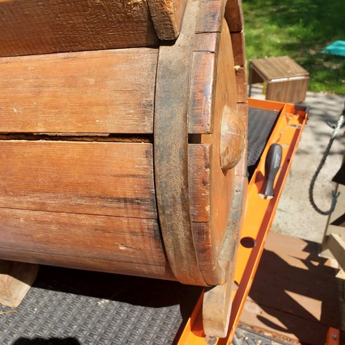 Batidora de mantequilla de madera de colección herramienta láctea rústica de granja - Imagen 5 de 24