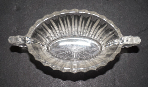 Vintage kleine individuelle Zuckerdose Milchkännchen gerippt Klarglas - Bild 4 von 6