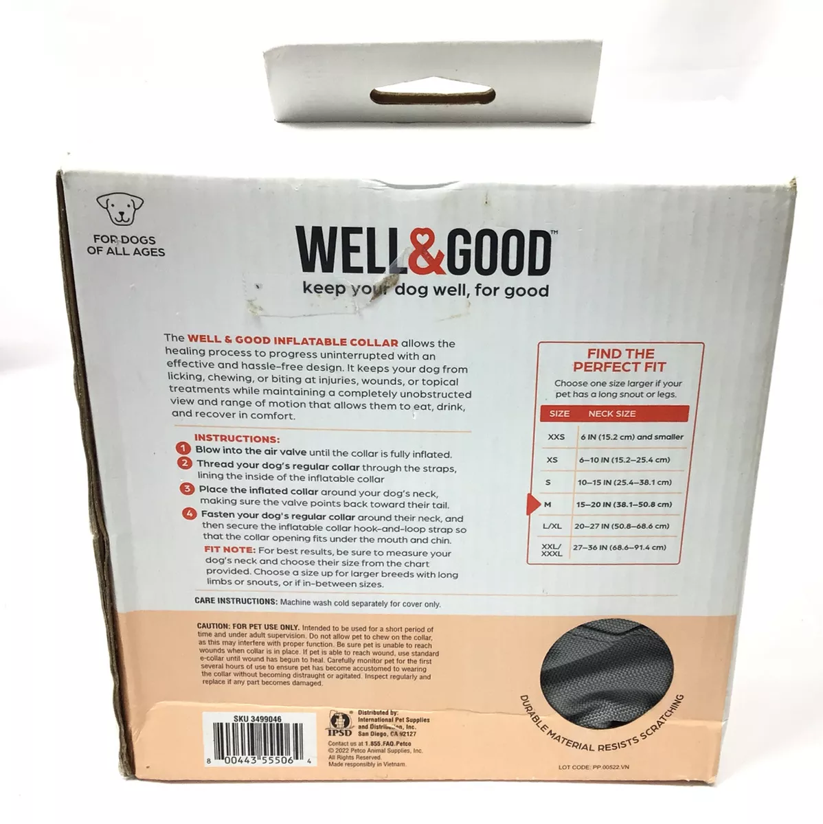 Petco well and good inflatable best sale collar