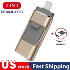 4in1 2TB USB 3.0 Memory Stick Flash Drive for iPhone/Android OTG Pendrive Type C