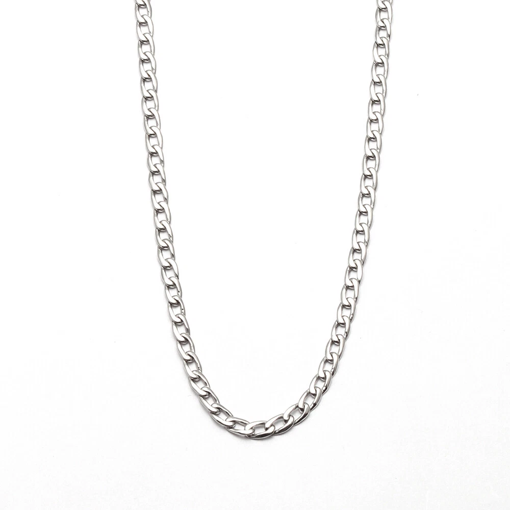 Platinum Necklace Chain Long Curb Weight 37.58 Grams Length 21