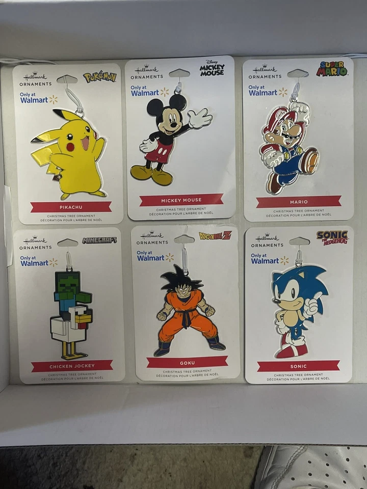 Lote De 6 Adornos Mickey Mouse / Pikachu Mario Hallmark - Adorno Disney Foto 2 de 4