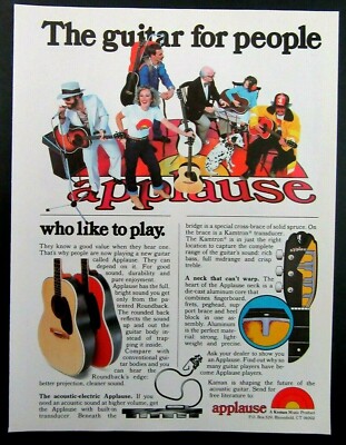 1979 APPLAUSE Acoustic-Electric Guitar - Kaman Music Product Guitar Magazine Ad