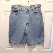 VTG Faded Glory Mens Medium Wash 10  Denim Shorts Size 34