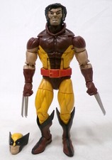 Hasbro Marvel Legends Retro Card Brown Suit Wolverine 6  Figure Complete