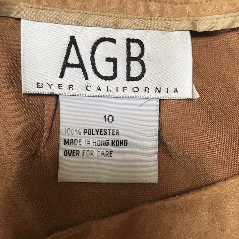 Falda De Colección Y2K Amy Byer 10 Gamuza Midi Maxi Hendidura Marrón Grunge Vaquera Boho 30W Foto 2 de 4