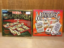 MEGA SUDOKU Plus (CD-ROM) + WORLD OF MAHJONGG (PC DVD-ROM)