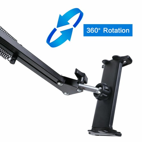 Tablet Floor Stand Holder 360° Swivel Adjustable Foldable Arm for Ipad Iphone - Photo 5 sur 11