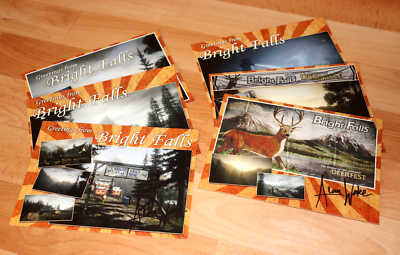 Alan Wake Rare Post Card Set PostCard Greetings from Bright Falls