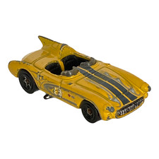 Hot Wheels Corvette SR-2 Yellow Toy Car Played Condition High Fin Behind Driver