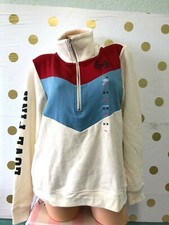 Victoria's Secret PINK High Low Half-Zip Colorblock Pullover Sweatshirt M NWT