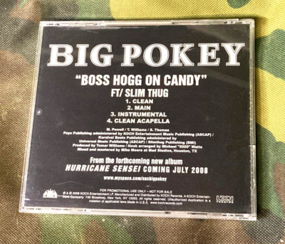 BIG POKEY (ft SLIM THUG) ''Boss Hogg on Candy'' RARE PROMO MAXI CD NM/MINT