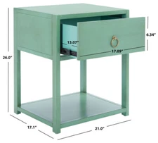 Safavieh SADIE 1 DRW 1 SHELF NIGHTSTAND, Reduced Price 2172757017 NST9201C