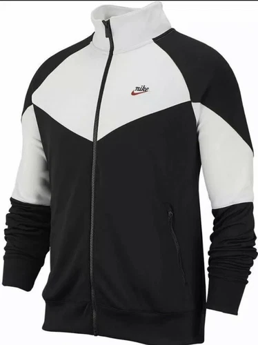 Nike Mens Sportswear Heritage Windrunner Jacket BV2625-010 Black White Large NWT
