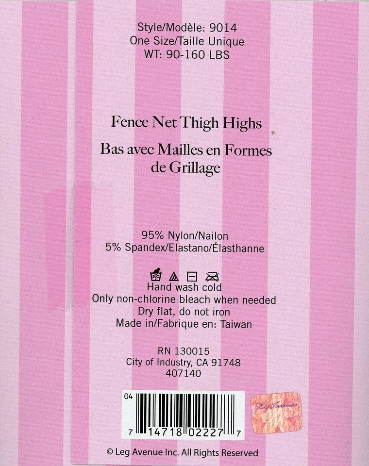 Medias elásticas talla única hasta los muslos red cerca blanca pierna avenida 9014 Foto 4 de 4