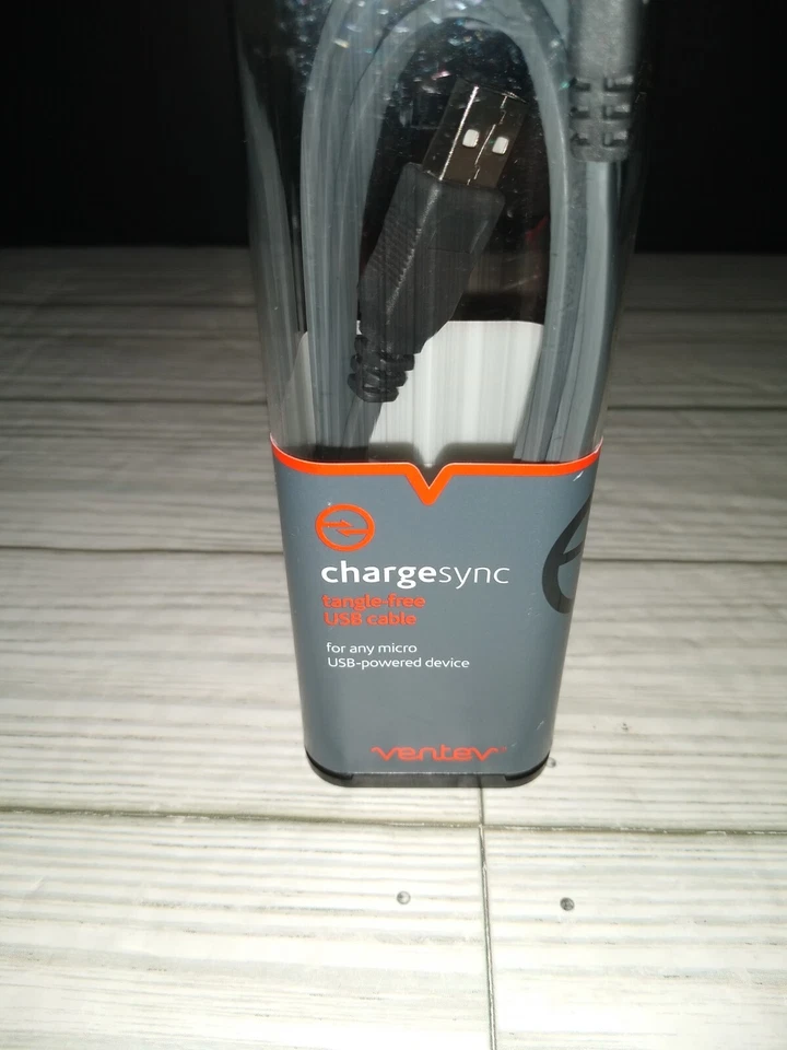 Ventev (572029) 4ft Chargesync Tangle Free Cable for Micro USB Devices - Gray - Image 4 of 4