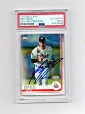 Seth Beer autograph signed 2019 Topps Pro Debut baseball card PSA SLAB 117