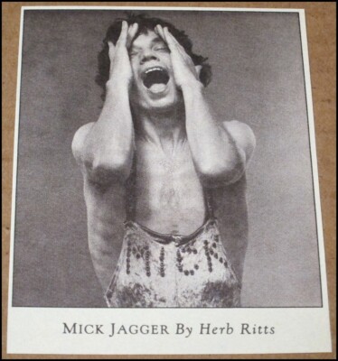 1989 Mick Jagger Rolling Stone Clipping Photo 2.75''x3.5'' The Stones Herb Ritts